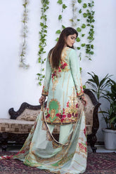 Terran - Salwa - Digital Printed & Embroidered Karandi